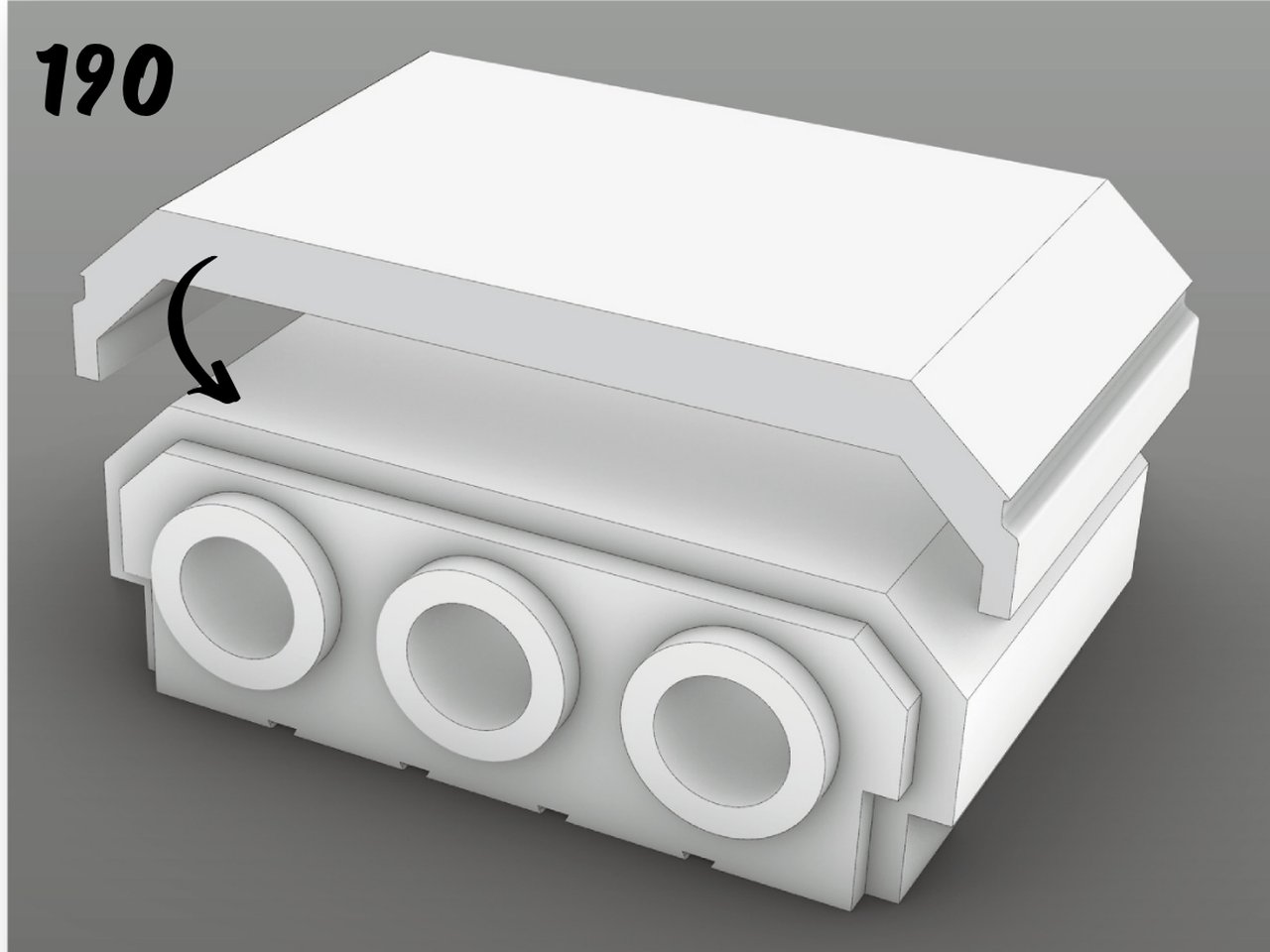 Technoblock Slab Blocks & Void Formers &mdash; Technoblock #190 with extender — product render